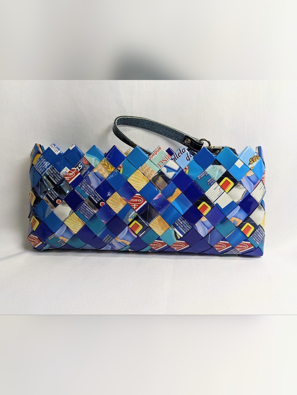 Nahui Ollin Candy Wrapper Clutch Wristlet Oreo  Cookies, Zip Top, 10"X4.5"X1.5"